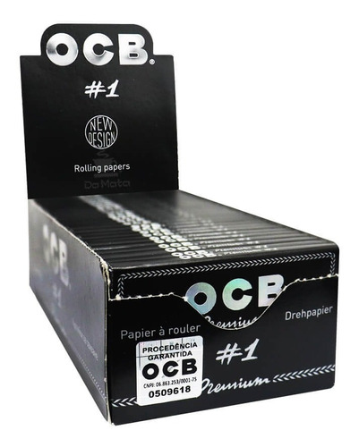 Caixa De Seda Ocb Single Premium -50 Unidades Original