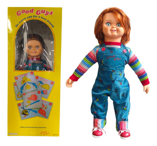 Chucky Plush Good Guy Doll Esc 1:1 Cuerpo De Tela + Caja 