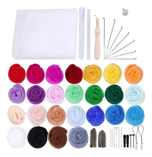 Wv Kit De Fieltro Con Aguja De Lana De Fieltro De 25