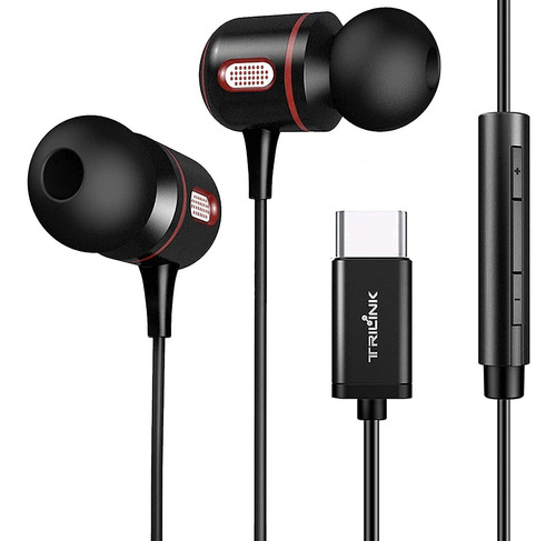 Auriculares Interno Por Cable De Usb-c | Negro / Microfono