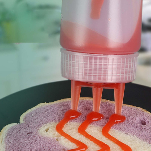 3x Garrafas De Molho De Ketchup Recarregáveis 650ml