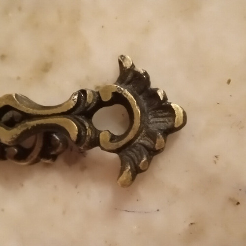 Herraje De Mueble Antiguo Bronce Frances Tirador Puerta Luis (Usado)