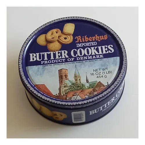 comprar Vieja Lata Litografiada Danesa De Galletitas  Riverhus