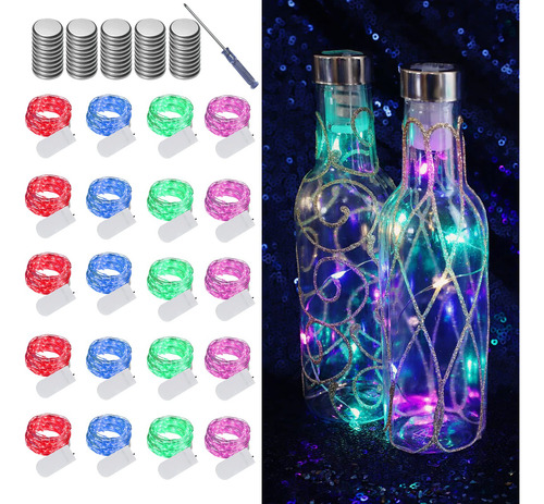 Paquete De 20 Luces De Hadas Led Alambre Cobre 2 Metros
