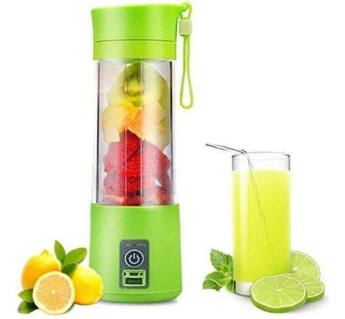 Licuadora Portátil Recargable Con Cable Usb Vaso De 380ml Us