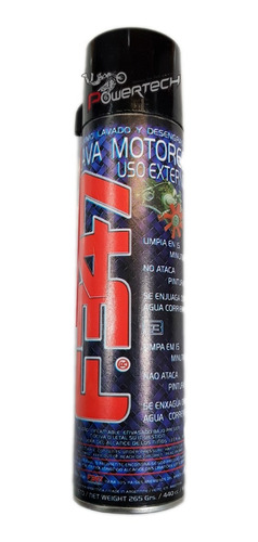 Spray Aerosol Lava Motores F347 Uso Externo Desengrasa 440ml