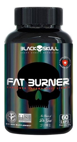 Fat Burner 60 Caps Black Skull Termogenico Sabor Sem sabor