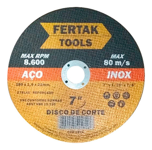 Disco Sped/inox Fertak 7x7/8x1.6