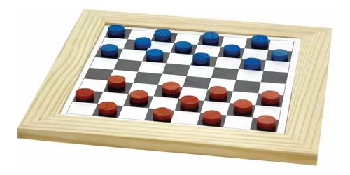 Jogo De Dama Tabuleiro Em Mdf Pequeno 25x25