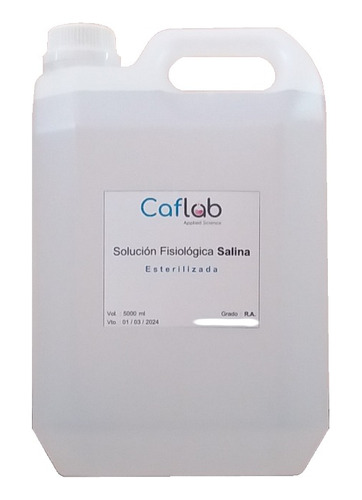 Solución Salina Caflab Fisiológica - 5 L - Caflab -