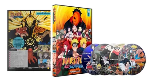 Box blu-ray Naruto Clássico + Naruto Shippuden + Filmes e Ovas