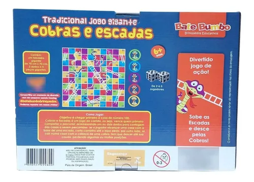 JOGO COBRAS E ESCADAS EDUCATIVO