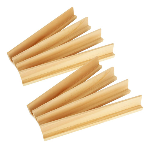 Juego De 8 Bandejas De Dominó De Madera Para Manualidades, T