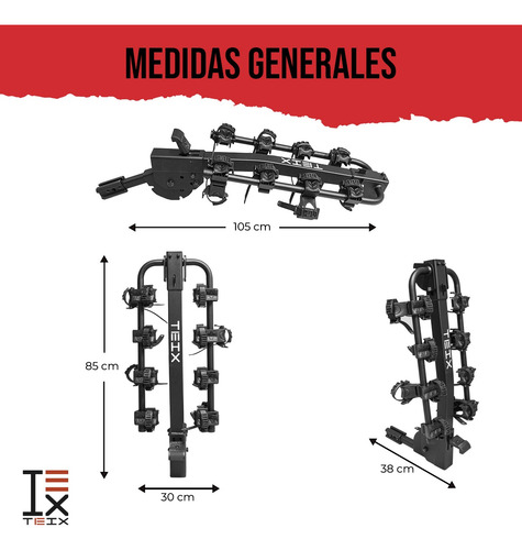 Portabicicletas Rack Tirón Sp P/ 4 Bicis Audi Q2