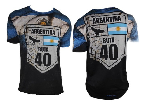 Remera Ruta 40 Mangas Corta- Modal Full Print- Astrogroup