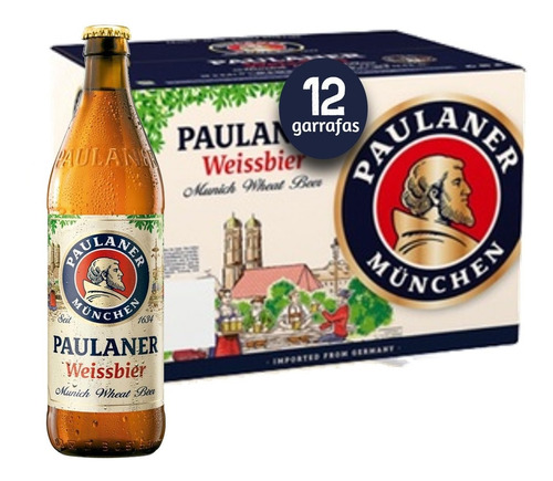 Cerveja Alemã Paulaner Weissbier 500ml (12 Garrafas)