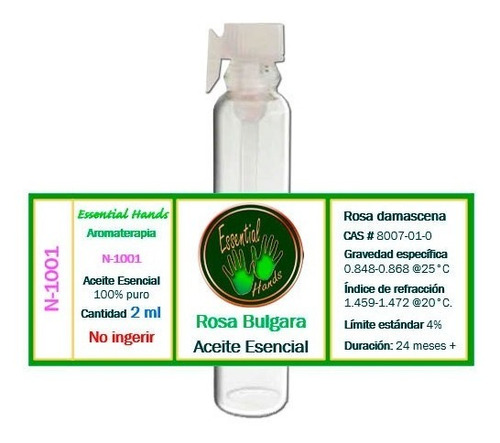 Imagen 2 de 2 de Rosa Búlgara 2ml - Aceite Esencial De Rosa Damascena