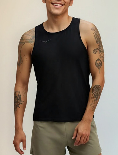 Tank Top Running Hoka Airolite Run Negro Hombre 1151070blk