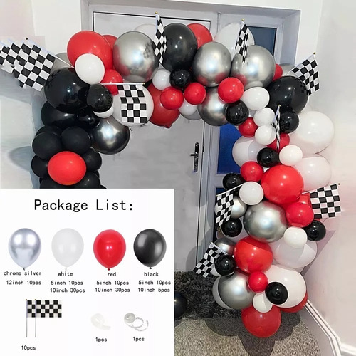 Guirnalda De Globos Carreras Fiesta Arco De Globos Kit