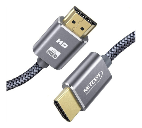 Cable Hdmi 2.0 De 1.80 Mts Slim Enmallado Ultra Hd 4k Netcom