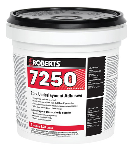 Adhesivo Para Contrapisos De Corcho Roberts 7250-1 De Grado