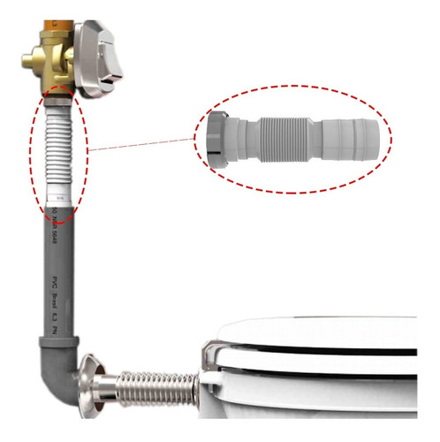 Tubo De Aumento P/ Valvula Descarga Parede Hydra E Outros