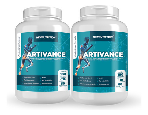 2x Colágeno Artivance 180 Cápsulas New Nutrition Sabor Sem Sabor