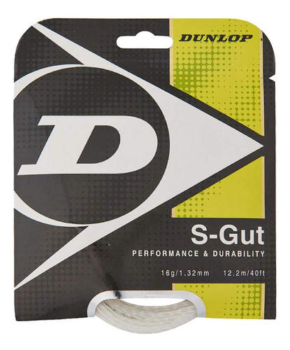 Dunlop Sports Gut Color Blanco Cordaje Tenis Set