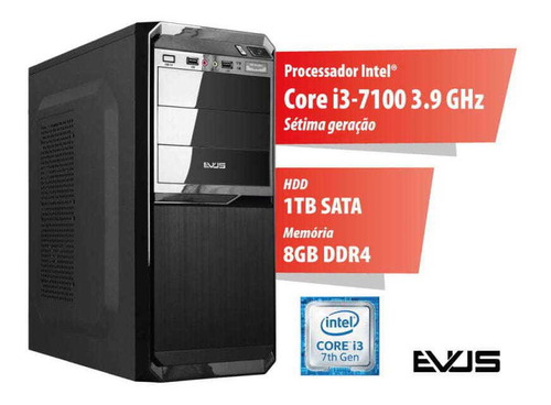 Microcomputador Desktop Evus Modelo Trend 1008 Sétima Geraç