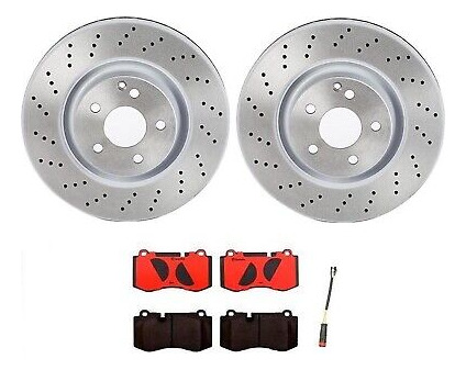 Brembo Front Brake Ceramic Pads Sensor X-drilled Disc Ro Ssg