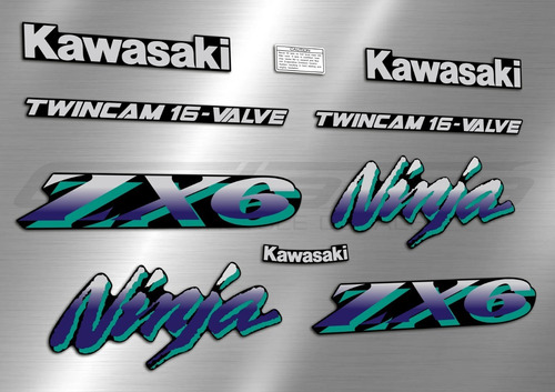 Calcos Kawasaki Zx6 90,. 91