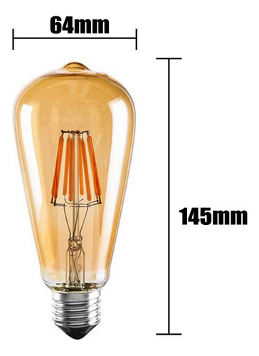 Bombillas Led Antiguas En Forma De X, 4 W, 2300 K, E27, Paqu