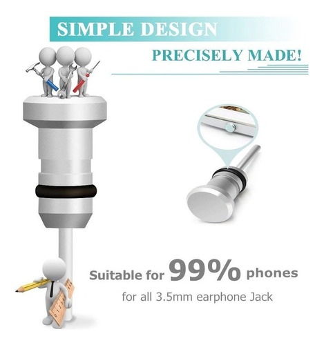 Tapones Antipolvo Celular Protector Dust Plug Tipo C Metal