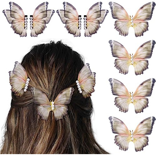 Hinzic 8 Pack De Clips De Mariposa 3d Barrettes Para Dzjgn