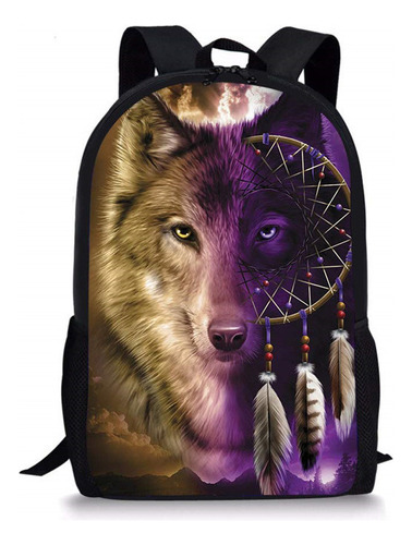 Bolsa De Lona Con Estampado De Lobo Personalizada Con Estamp