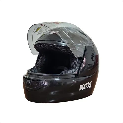 Casco Infantil Para Moto Halcon Hs Kids Negro Massio Motors
