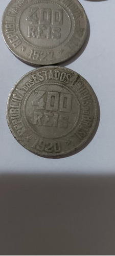Vendo 6 Moedas De 400 Réis, 1920, 1922, 1925, 1926 E 1931.