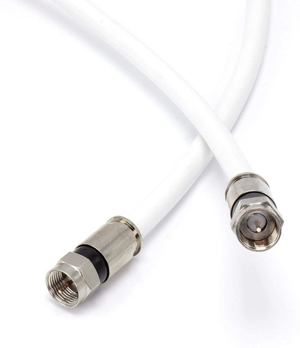 Cable Coaxial Blanco Rg6 The Cimple Co F81 / Rf De 3 Pies