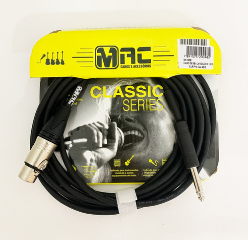 Cabo P/ Microfone Mac Classic Xlr/p10 Mc10pb 3.05m