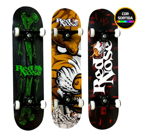 Skate Montado Semi Profissional - Pronto Para Andar Red Nose