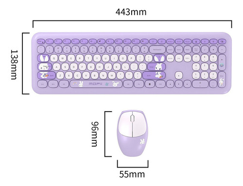 Juego De Teclado Y Ratón Mofii 606pro En Morado
