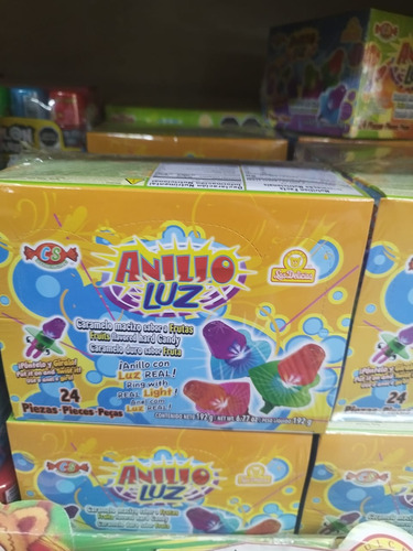 Pack 3 Anillo Luz 24 Pz C/u Caramelo Sabores Surtidos