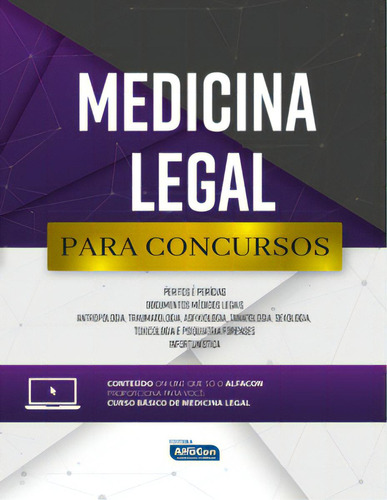 Medicina Legal Para Concursos, De Públicos Concursos. Editora Alfacon Concursos Públicos, Capa Mole Em Português, 2023