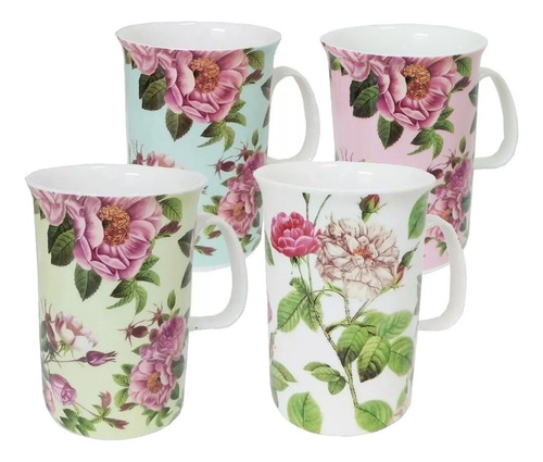 Juego De Tazas De Porcelana Jarros Mugs Por 12 Unidades