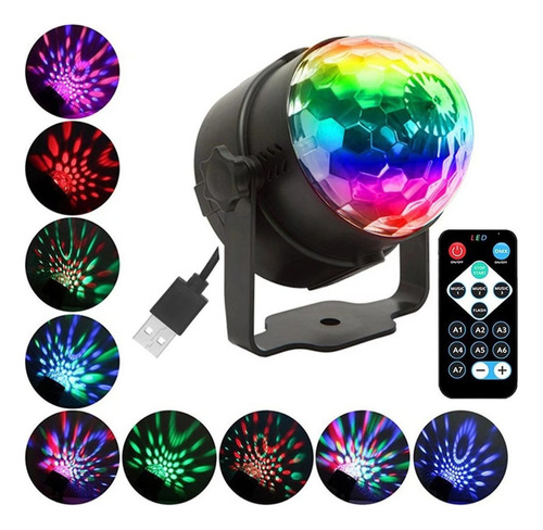 Globo Bola Maluca Luz Led Rgb Usb Mini Fiesta Iluminación