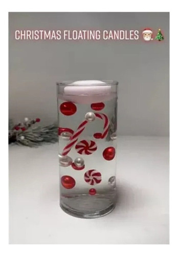 Perlas Flotantes En Jarrón Navideño