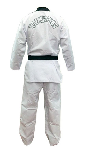 Dobok Kimono Canelado Olimpic + Fx Branca Taekwondo - Adulto