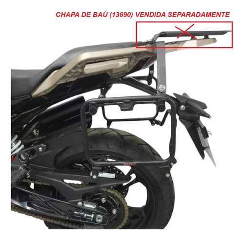 Suporte De Bau Lateral Monokey Zontes T-310 Chapam Mototeca