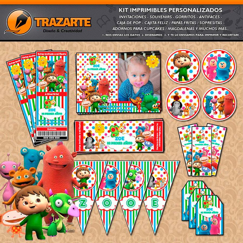 Kit Imprimible Baby Tv Charlie Personalizado Candy Bar Cumpl