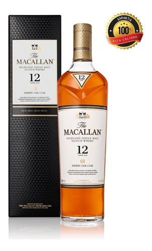 Imagen 1 de 5 de Whisky The Macallan Sherry 12 - mL a $665